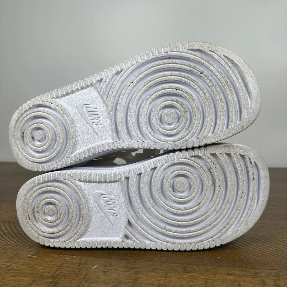 Nike Sandals Womens 10 White Icon Classic Platform Strappy Streetwear
